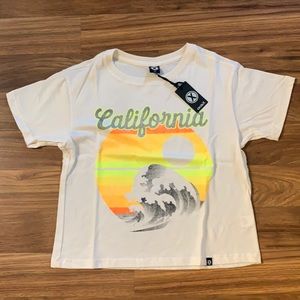 CircleX California Neon Wave Graphic Top